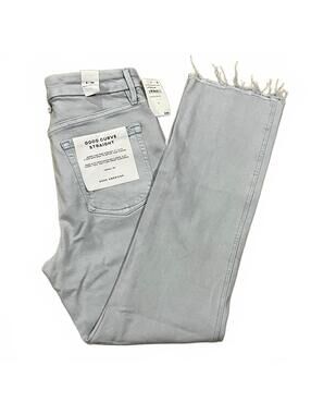 NWT Good American Good Curve Straight Jeans Winter Sky Blue Size 8/29